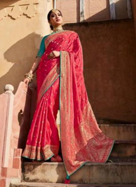 Pink Colour Latest Fancy Wedding Wear Dola Silk Designer Saree Collection 114